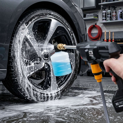 HydroMax™ Hidrolavadora Portátil: Lava tu Coche en 20 Minutos Sin Desperdiciar Agua (Batería de Larga Duración y Chorro de Alta Presión)