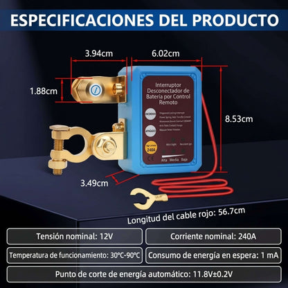 Interruptor de Apagado CarLock™: Duerme Sin Miedo Que Te Roben El Auto