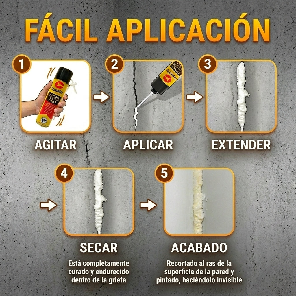 ExpanFix™ | Espuma Expansiva | Sella Imperfecciones en Minutos
