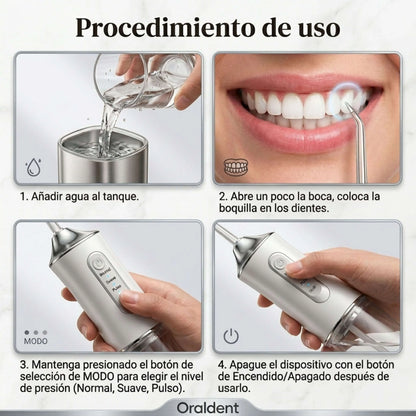 Irrigador dental OralDent™: Adiós Encías Inflamadas y Mal Aliento (Más Eficaz que el Cepillado y el Hilo Dental)