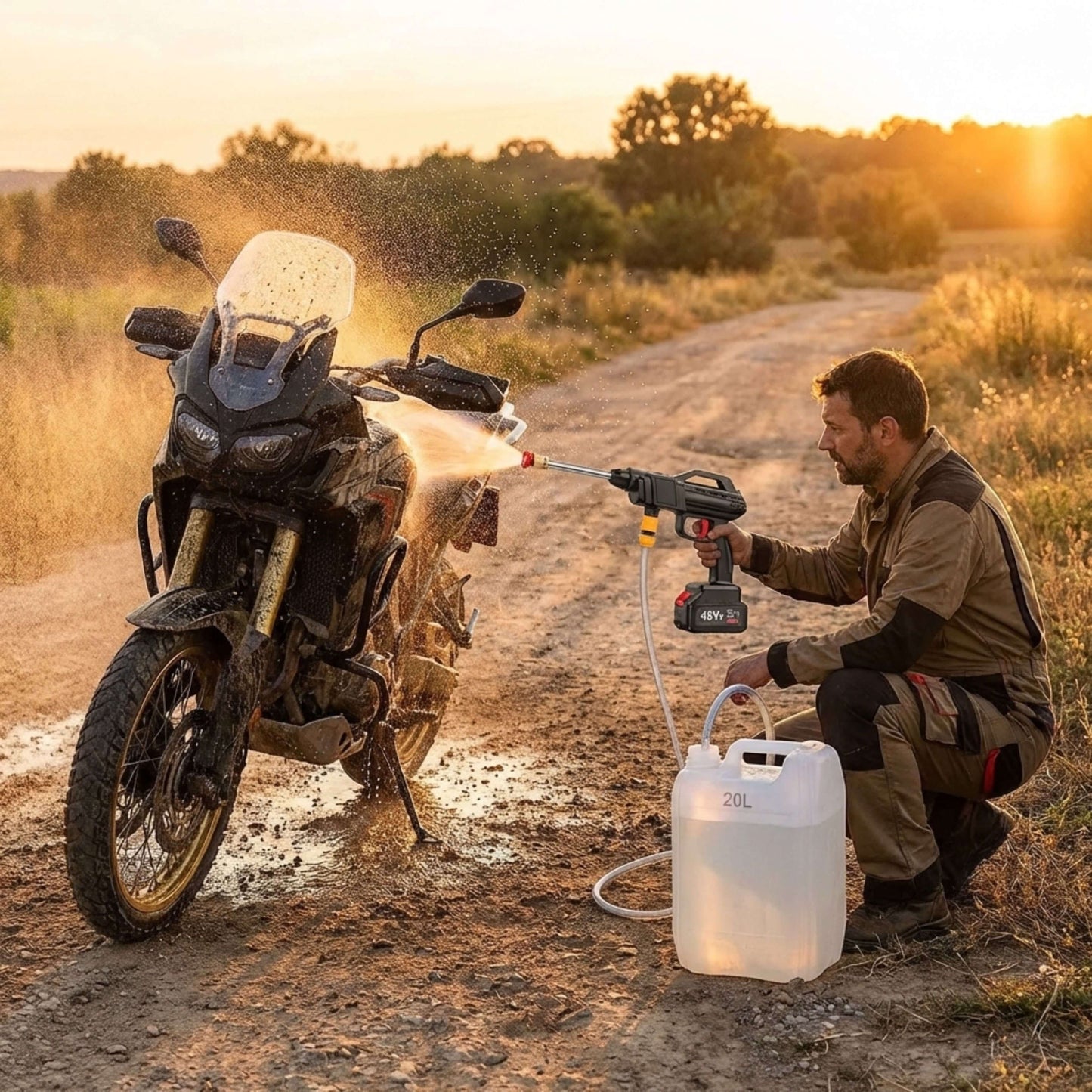 HydroMax™ Hidrolavadora Portátil: Lava tu Coche en 20 Minutos Sin Desperdiciar Agua (Batería de Larga Duración y Chorro de Alta Presión)