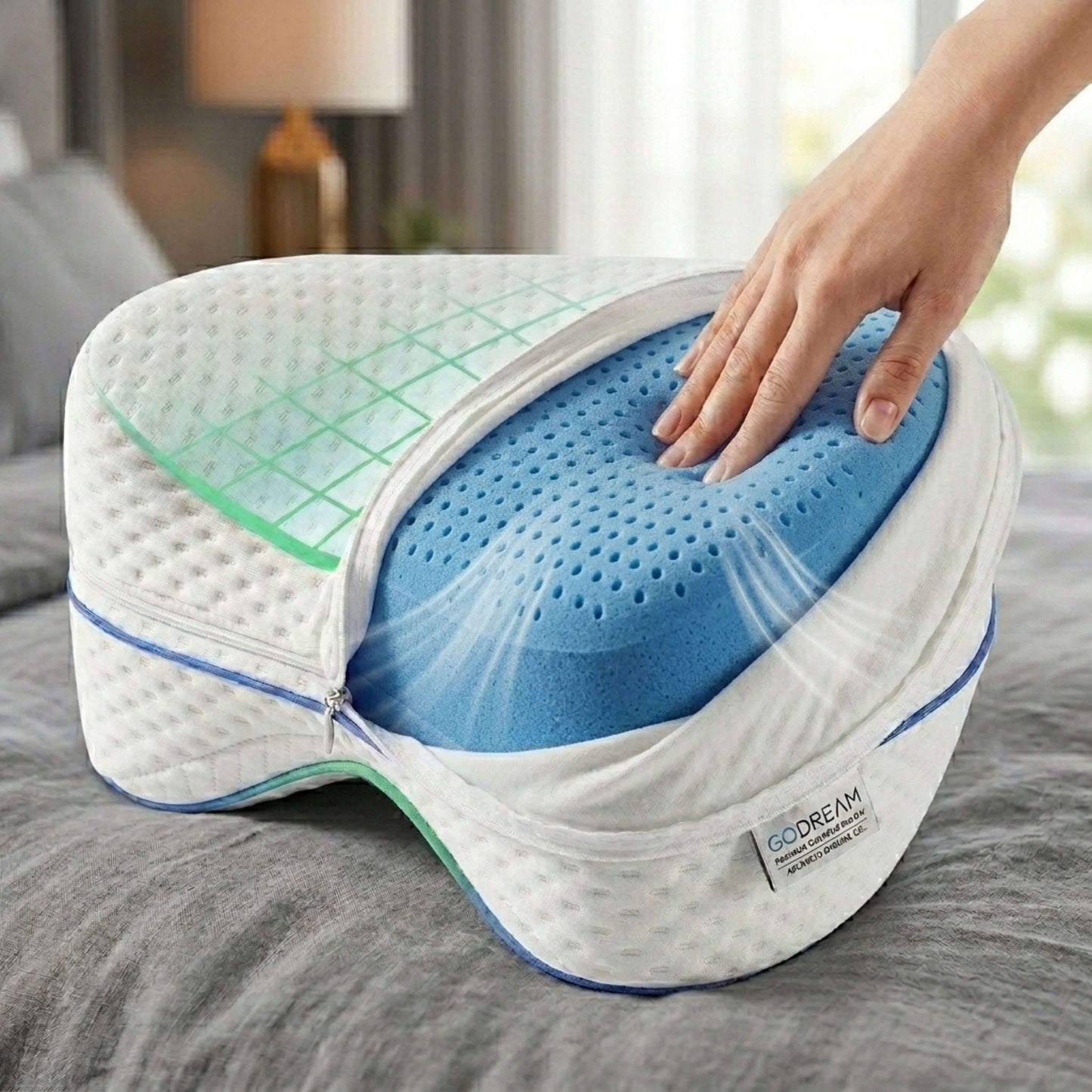 Almohada Ortopédica para Entrepiernas GoDream™: Duerme sin Dolor de Espalda desde la Primera Noche (Ergonomía Médica 2.0)