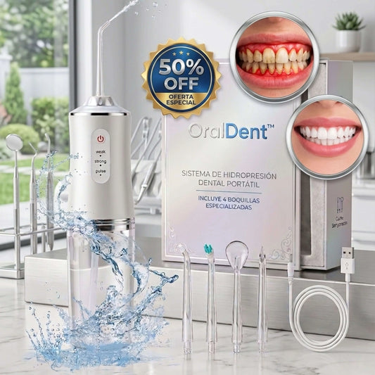 Irrigador dental OralDent™: Adiós Encías Inflamadas y Mal Aliento (Más Eficaz que el Cepillado y el Hilo Dental)