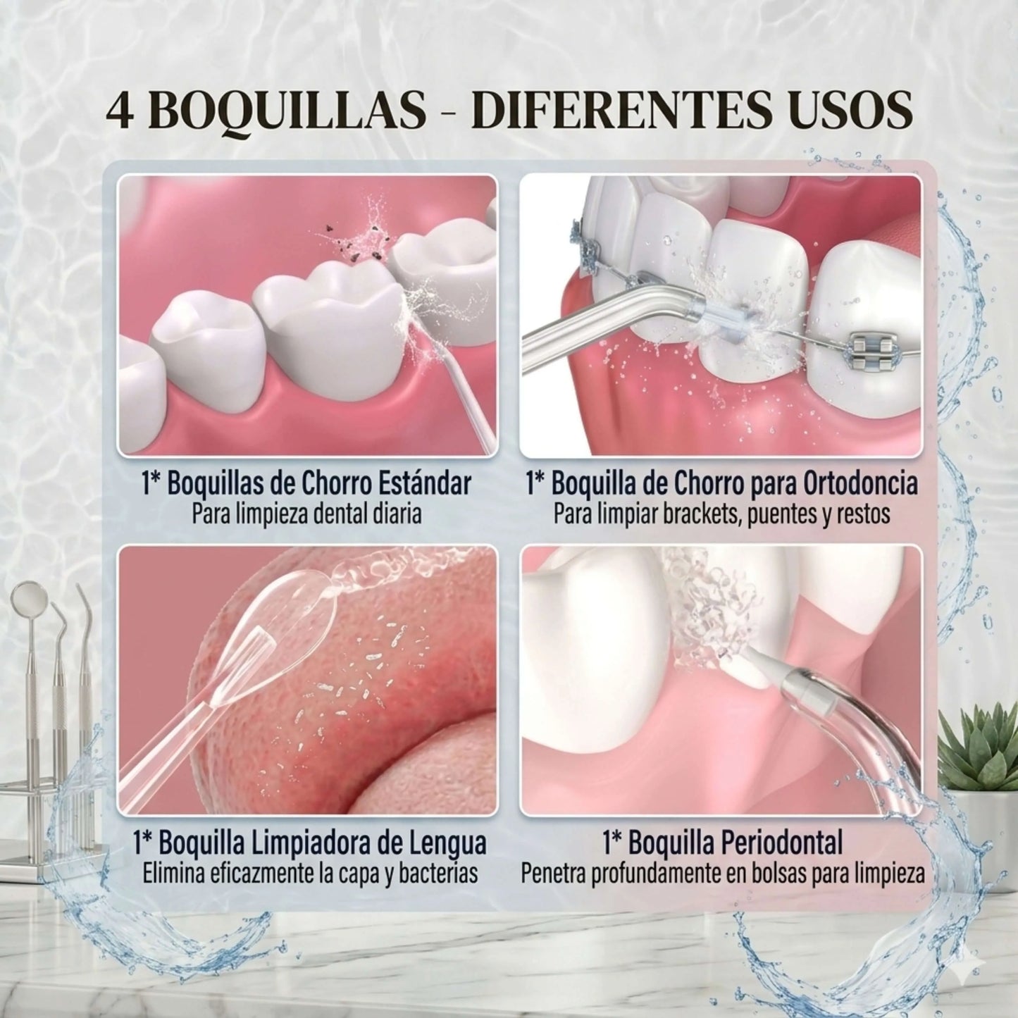 Irrigador dental OralDent™: Adiós Encías Inflamadas y Mal Aliento (Más Eficaz que el Cepillado y el Hilo Dental)