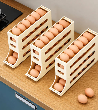 2x1 - EggRoll™ | Organizador Automático de Huevos 4 Niveles | Cocina Ordenada en Segundos