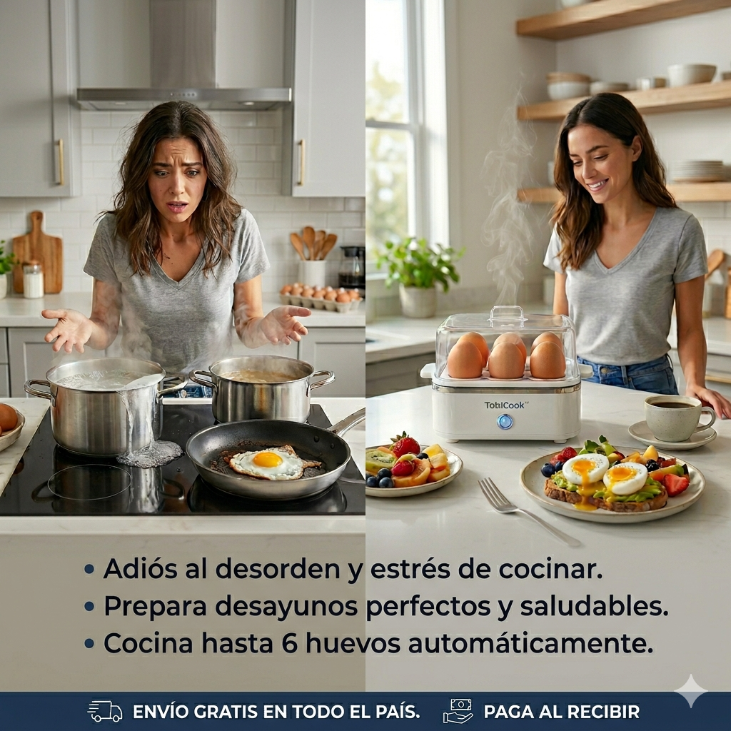 TobiCook™ | Hervidor Inteligente de Huevos | Huevos perfectos en piloto automático