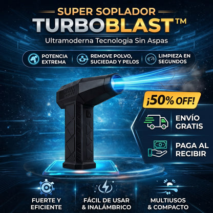 TurboBlast™ | Soplador de Aire Portátil | Elimina Polvo y Pelos en Segundos