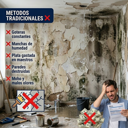 Sellador Impermeabilizante AquaBlock™: Detén Filtraciones en 10 Minutos (Acabado Invisible)