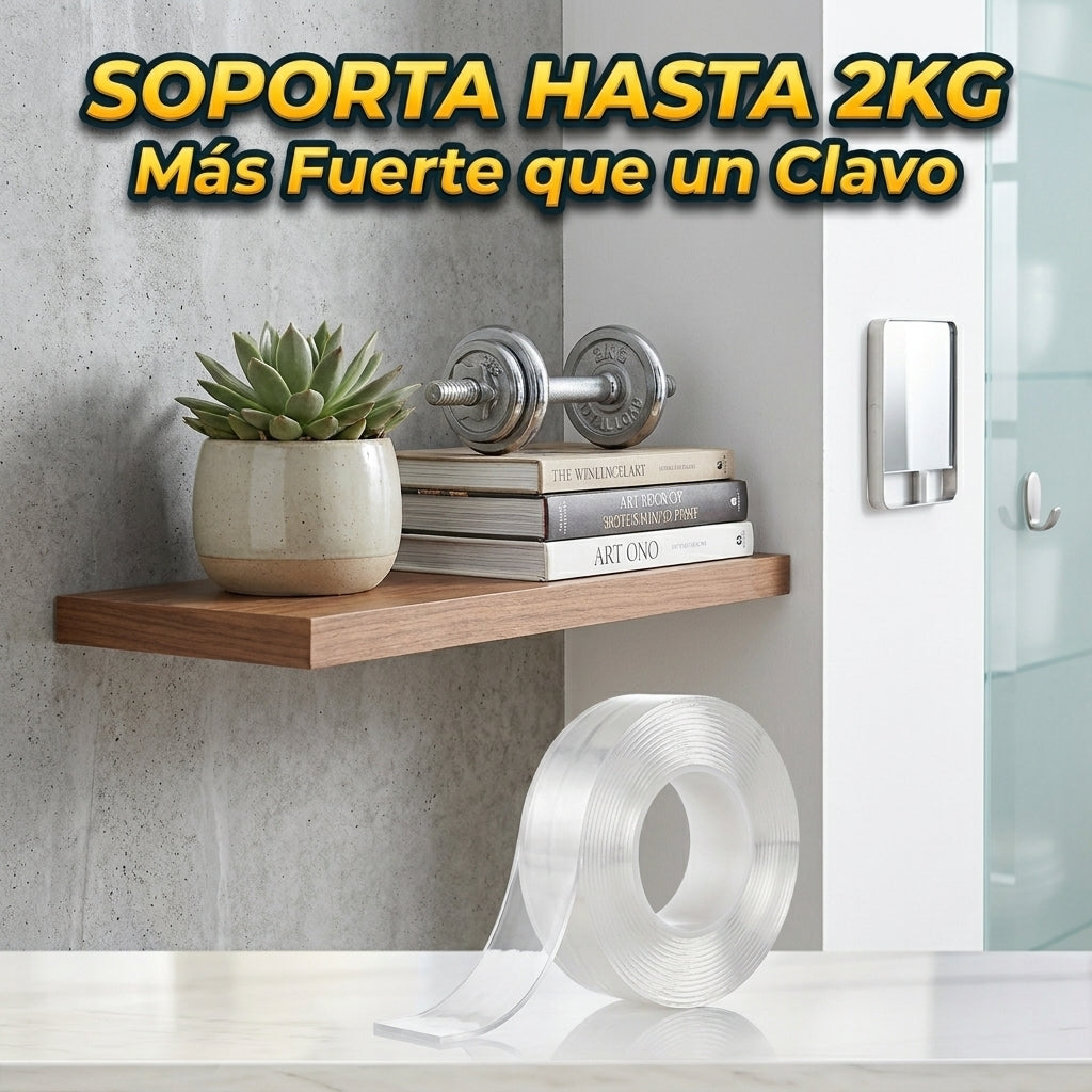 Cinta Lavable y Reutilizable MagicTape™: Adiós a los Huecos en la Pared (Promo 3x1 Hoy)