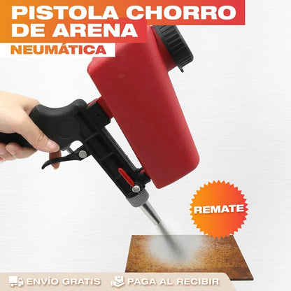 SandBlaster™ Pistola Chorro de Arena Neumática: Elimina el óxido donde las lijas no llegan y Recupera tus piezas para siempre