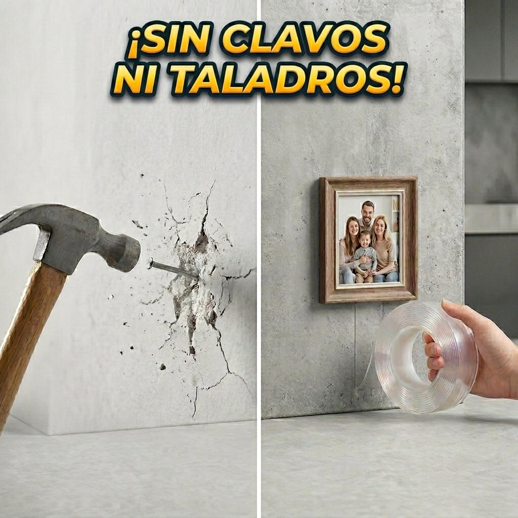 Cinta Lavable y Reutilizable MagicTape™: Adiós a los Huecos en la Pared (Promo 3x1 Hoy)